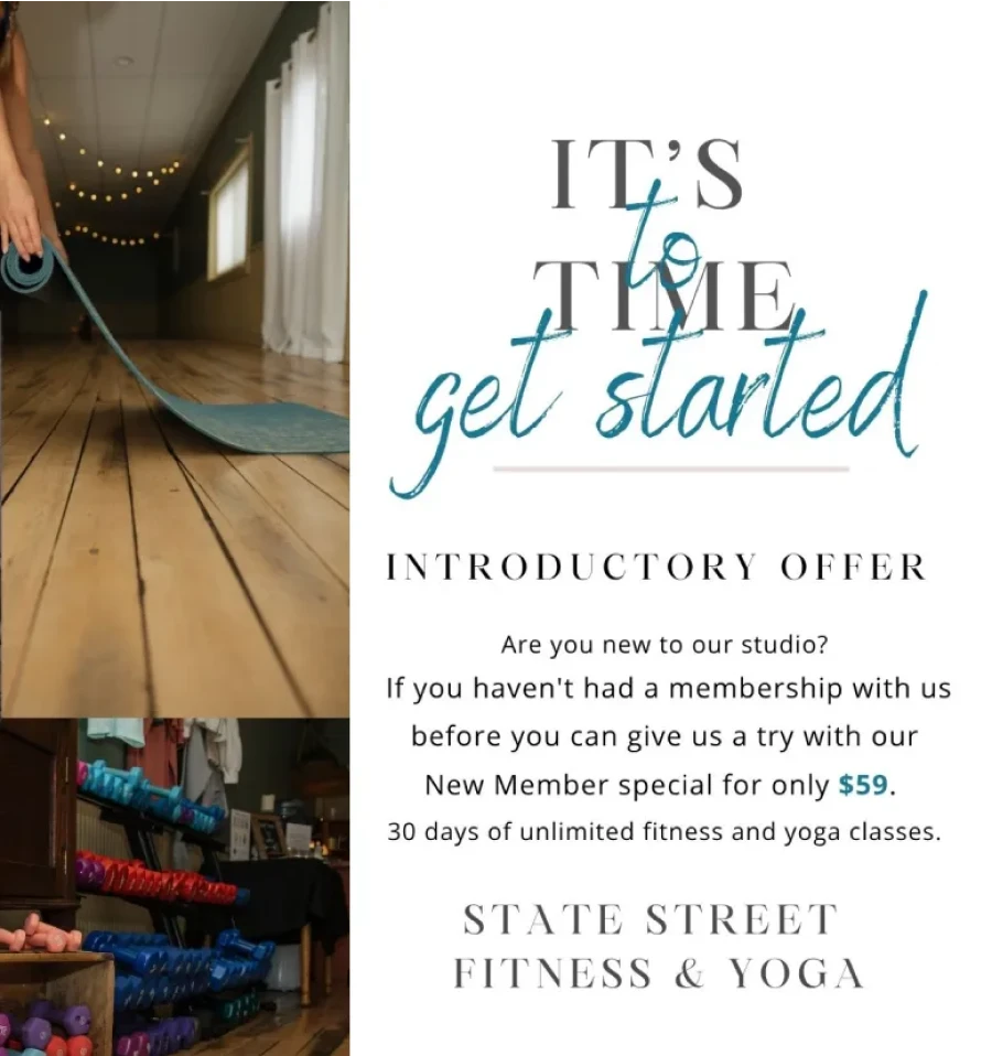 Yoga mat and studio offer details
